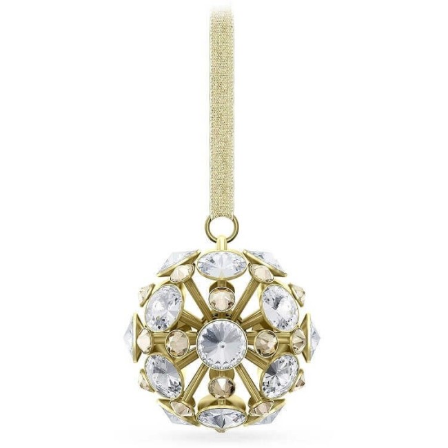 Decorazione Swarovski Sfera Dorata con Cristalli - 5628029