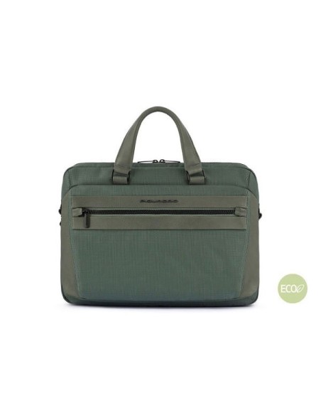 Piquadro Cartella Woody in tessuto verde - CA5749S117/VE