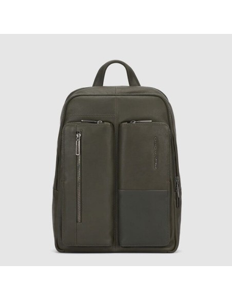 Piquadro backpack in green leather Ronnie line CA5884W116 / VE