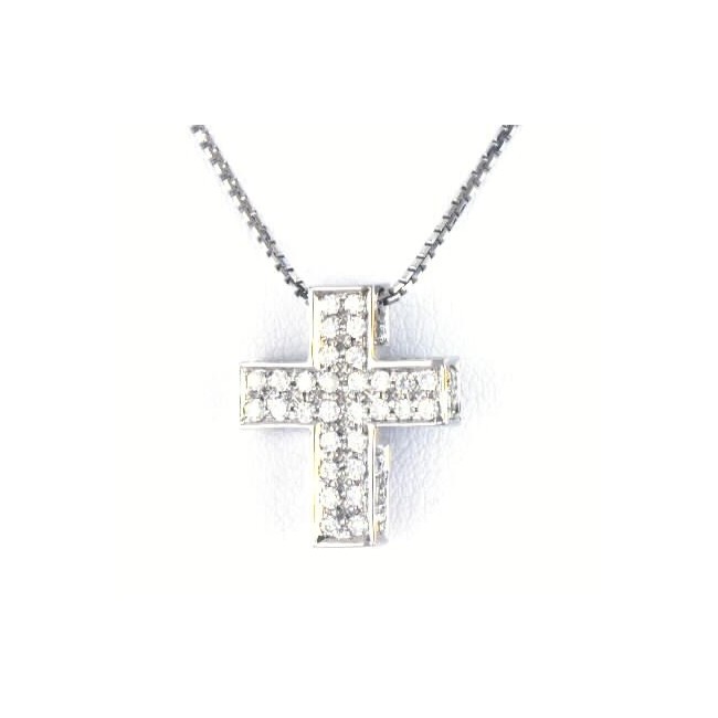 Salvini I Signs Cross Halskette mit seitlichen Diamanten - 20005870