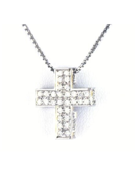Salvini I Signs Cross necklace with side diamonds - 20005870