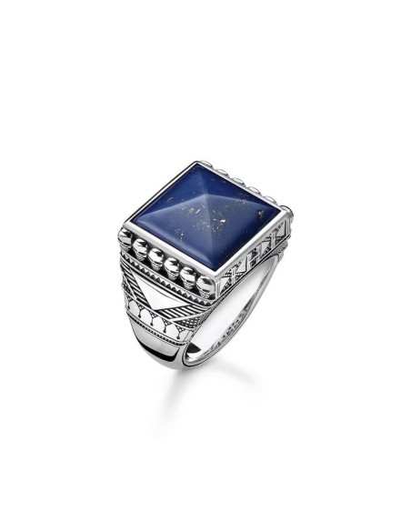 Thomas Sabo quadratischer Herrenring mit Lapislazuli TR22065311
