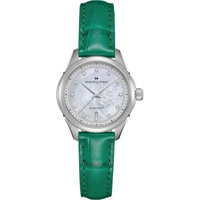 Hamilton Jazzmaster Lady Auto Green and Diamonds H32275890