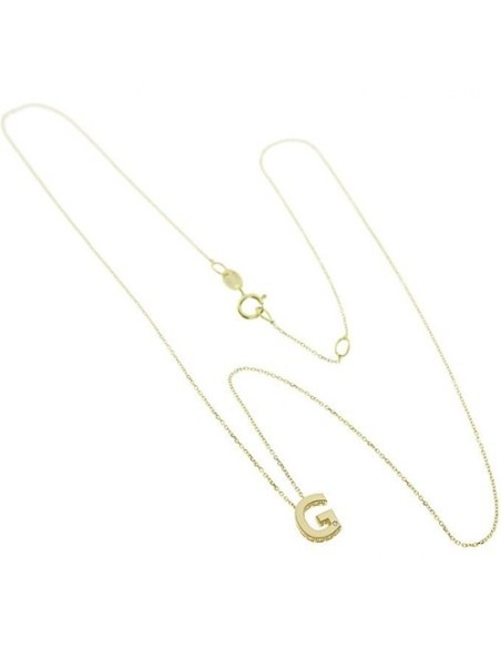 Collana Bliss con pendente lettera G in oro giallo - 20090393