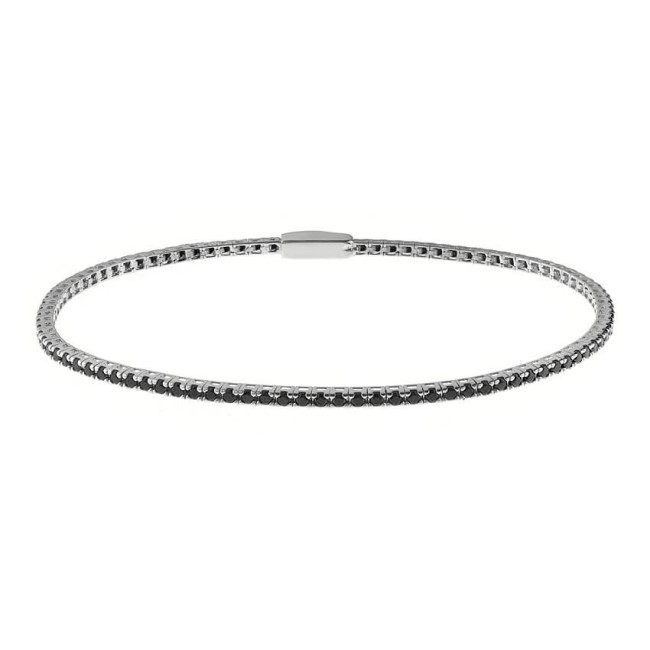 Bracciale Tennis Bliss Mywords in argento e zirconi neri S 20080786