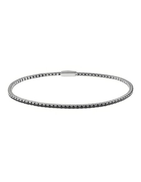 Bliss Mywords Tennis Bracelet in silver and black zircons S 20080786