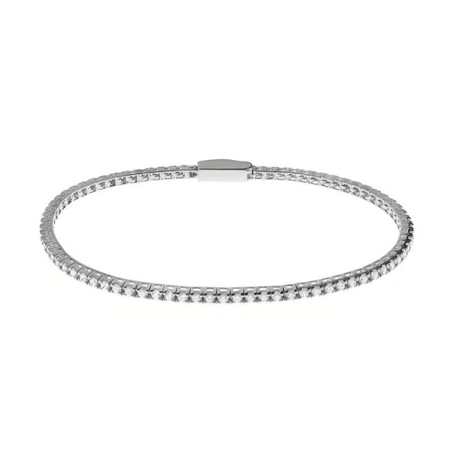 Tennis Bliss MyWords bracelet in silver and zircons M 20080633