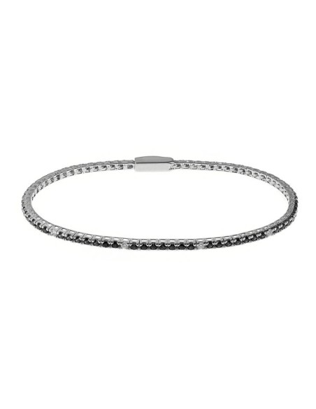 Tennis Bliss in silver with black and white cubic zirconia - 20080782