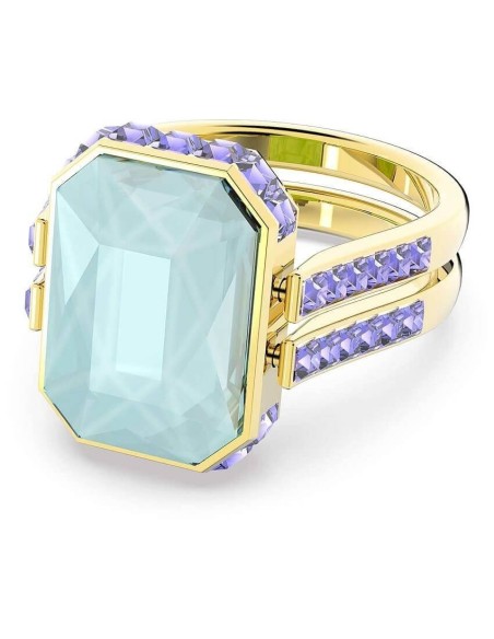 Swarovski Orbit ring, teal and blue, purple 5640248
