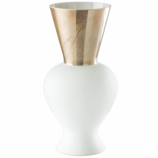 Vaso Venini Re lattimo, bianco e bronzo - 515.13LA