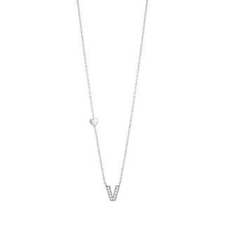 Salvini Be Happy necklace letter V with diamonds - 20089251