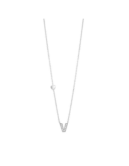 Salvini Be Happy necklace letter V with diamonds - 20089251