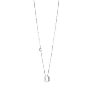 Salvini Be Happy necklace letter D with diamonds - 20089233