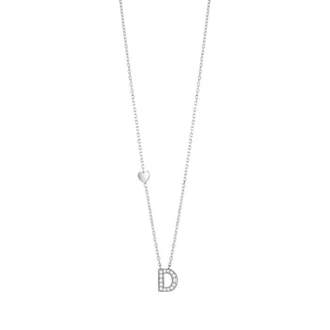 Salvini Be Happy necklace letter D with diamonds - 20089233