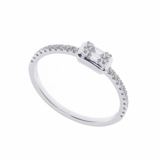Salvini Magia S thin ring with diamonds - 20094122