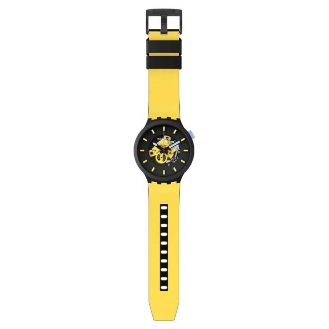 Swatch Big Bold Mustard Skies yellow watch - SB03B109