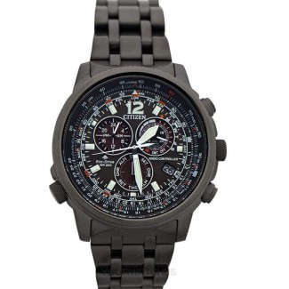 Citizen Radio Controlled Chrono Pilot Watch Black - CB5867-87H