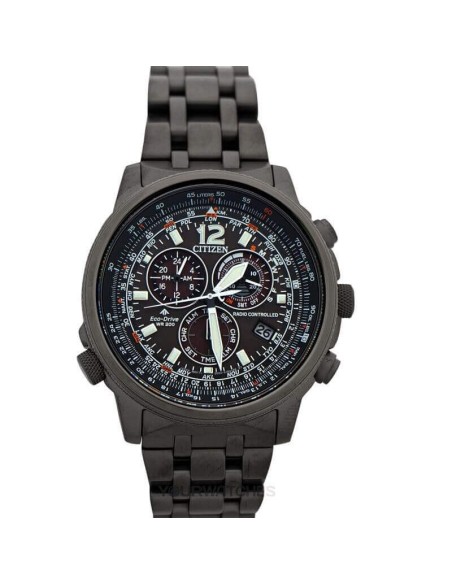 Citizen Chrono Fliegeruhr mit Funksteuerung Schwarz - CB5867-87H