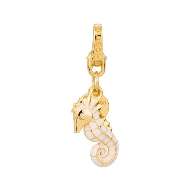 Seepferdchen Charme Vergoldete Silber-HL014