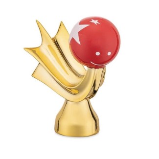 Alessi Statuina presepe Stella Cometa, con sfera rossa AGJ01 5