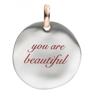 Large You are beautiful silver coin Civita by Queriot