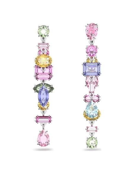 Swarovski Gema asymmetrische Ohrringe mit farbigen Kristallen 5613740