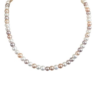 Multicolor pearls necklace Mimì elastica - C023XO4