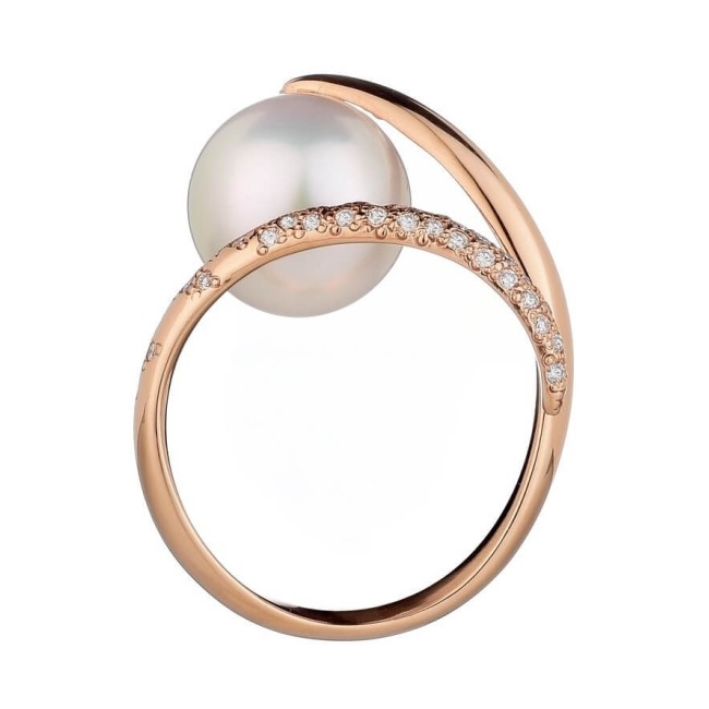 Mimì Milano Collection Ring aus Gold mit weißer Südseeperle