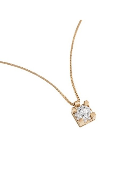 Giorgio Visconti IoLuce necklace in rose gold with 0.22ct diamonds