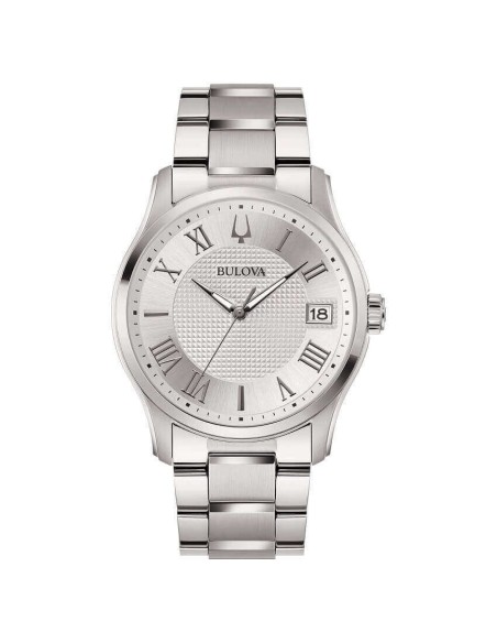 Bulova Wilton time only watch in silver steel 96B391