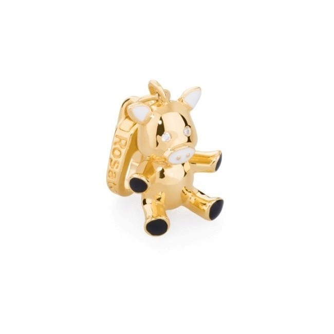 Silver Pig charm gold plated-BB015