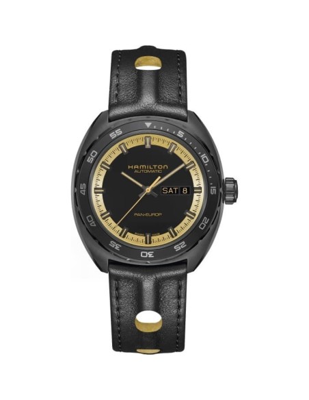 Hamilton Pan Europe Uhr aus Schwarzgold – H35425730