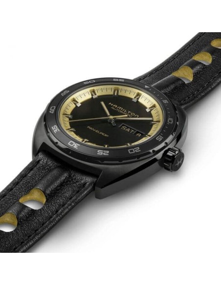 Hamilton Pan Europ Black Gold Watch - H35425730