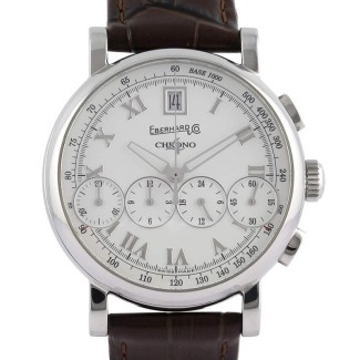 Eberhard Chrono4 Uhr Schöne weiße Vitrè - 31043CP