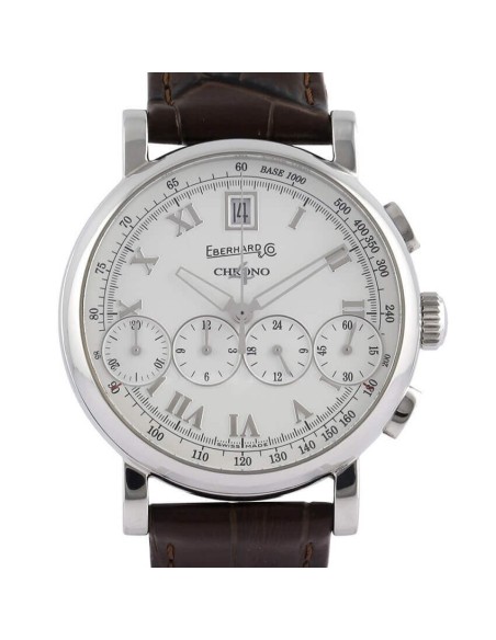 Eberhard Chrono4 Uhr Schöne weiße Vitrè - 31043CP