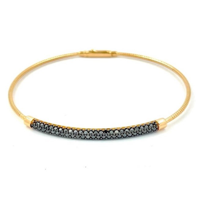 Bracciale rigido Chimento Star con diamanti neri 1B12196BN6190