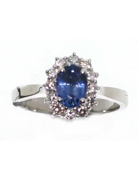 Anello con Zaffiro blu e Diamanti Salvini -  81054619