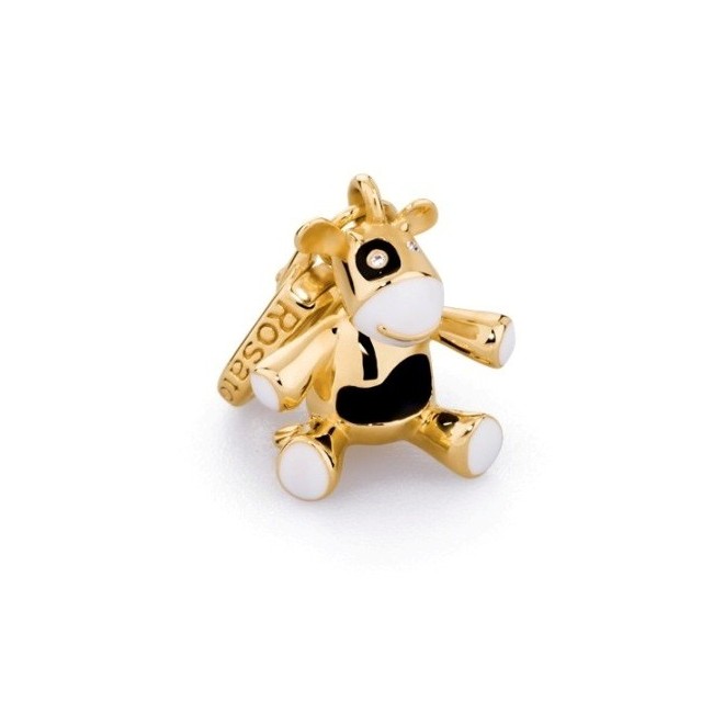 Charm Mucca in argento placcato oro - BB003