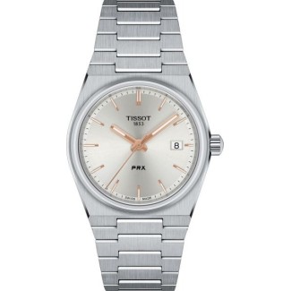 Tissot PRX 35 mm Silberne Quarzuhr T1372101103100