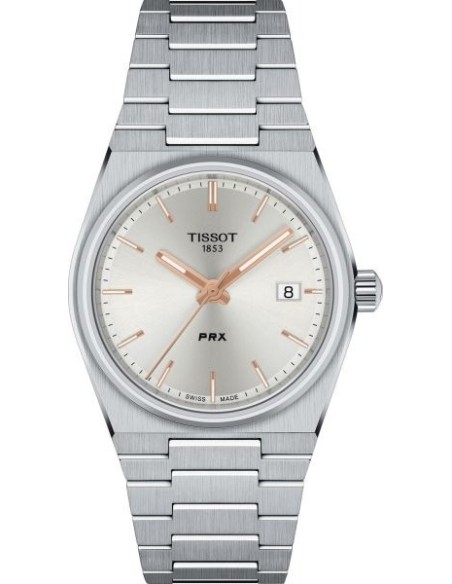 Tissot PRX 35 mm Silberne Quarzuhr T1372101103100