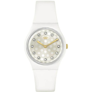Swatch Sparkle Shine weiße Uhr mit Zirkonen - SO31W109