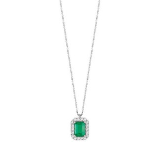 Bliss Prestige necklace with emerald and diamonds - 20095699