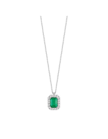 Bliss Prestige necklace with emerald and diamonds - 20095699
