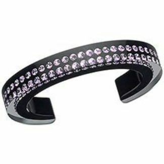Starres Armband von Swarovski in Schwarz und Rosa -1172347