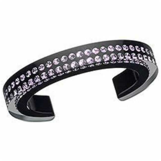 Bracciale rigido Swarovski nero e rosa -1172347