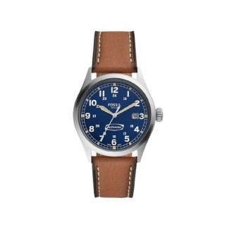 Fossil Herren Solar Defender Lederuhr - FS5975
