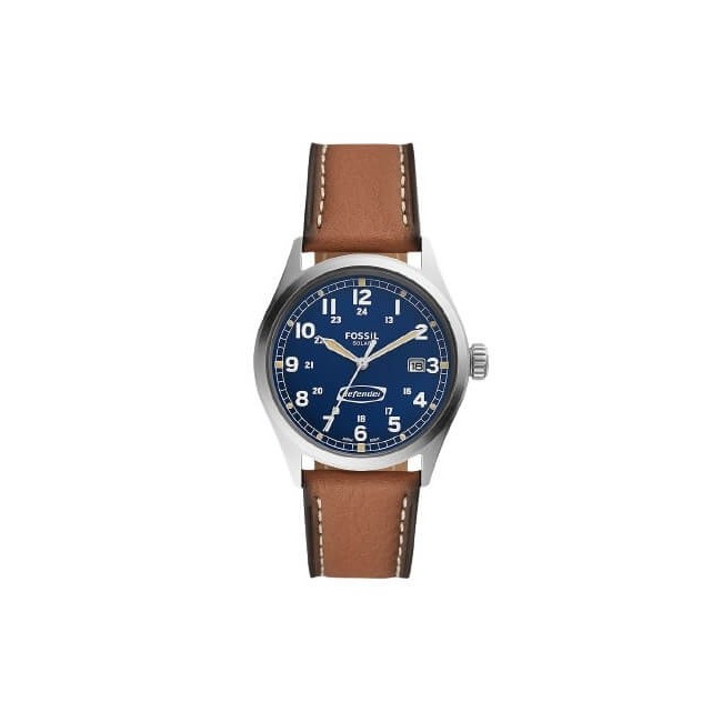 Fossil Men's Solar Defender Leather Watch - FS5975