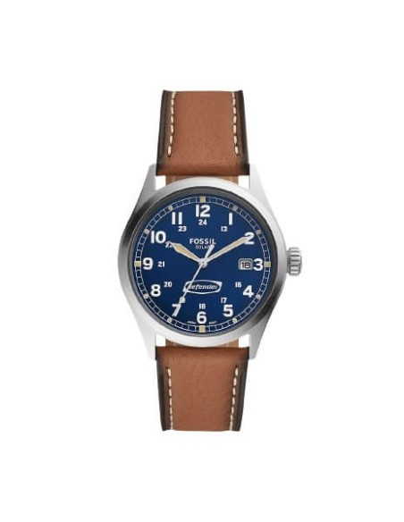 Fossil Herren Solar Defender Lederuhr - FS5975