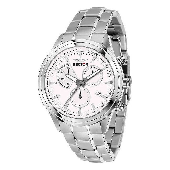 Sector670 Chrono weiße Uhr, Stahl R3273740007