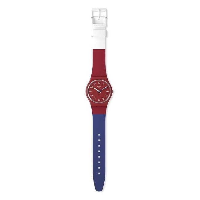 Orologio Swatch Colore Blocco blu, rosso e bianco SO28R112